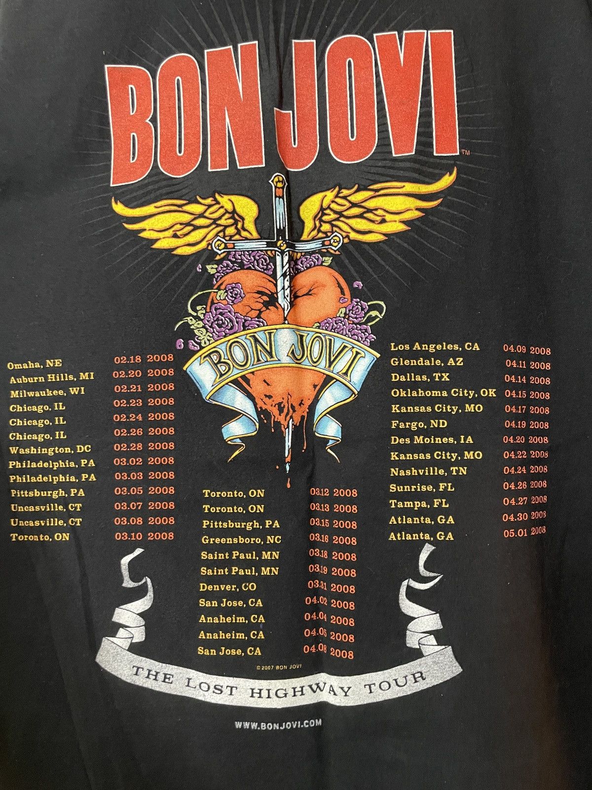 Band Tees × Bon Jovi × Vintage Vintage 00s Bon Jovi Band Tee with Front and Back Print Size US XL / EU 56 / 4 - 6 Thumbnail