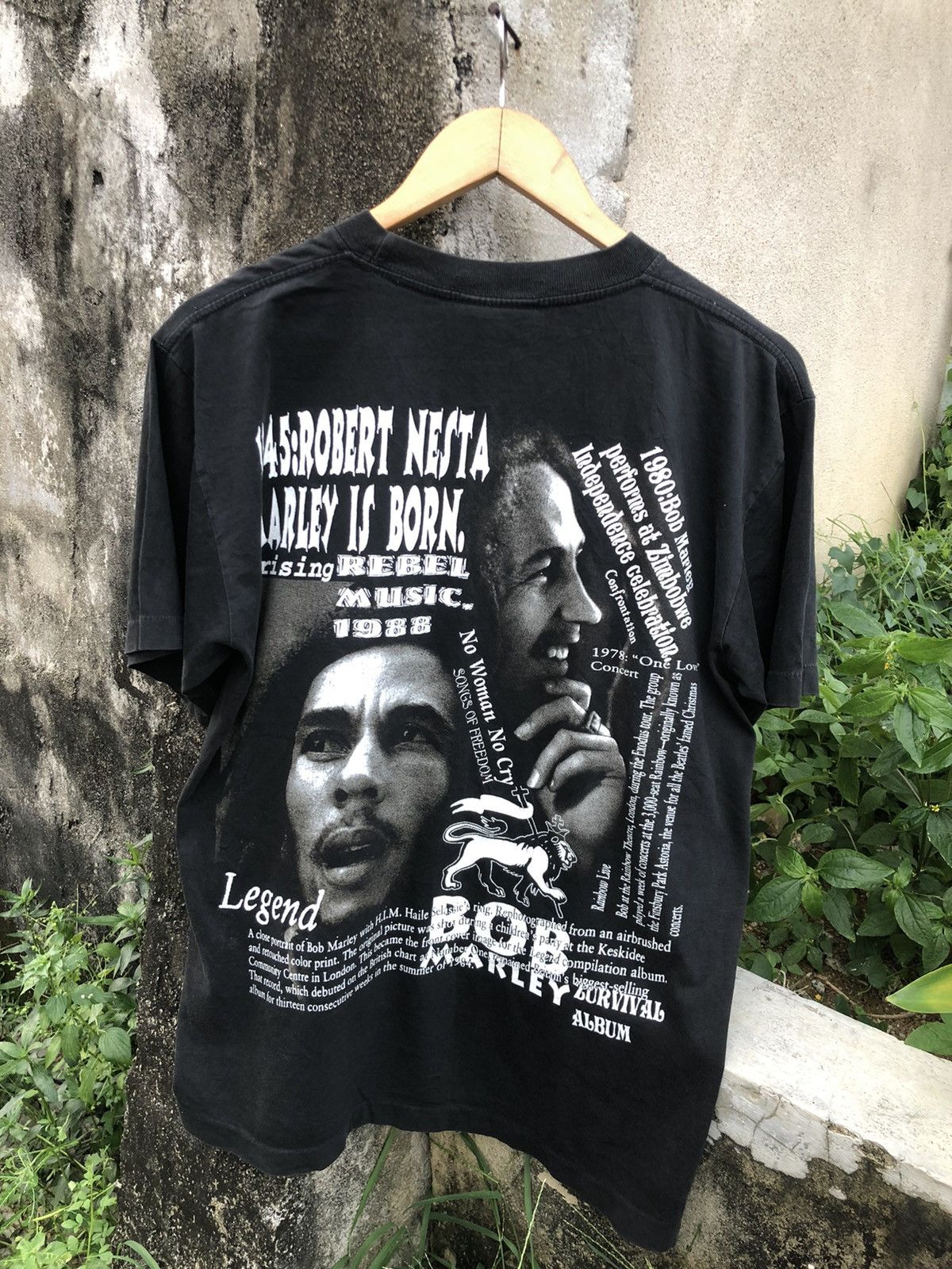 Band Tees × Vintage Rare!! Vintage Bob Marley Overprint Bootleg Tshirt Size US L / EU 52-54 / 3 - 2 Thumbnail