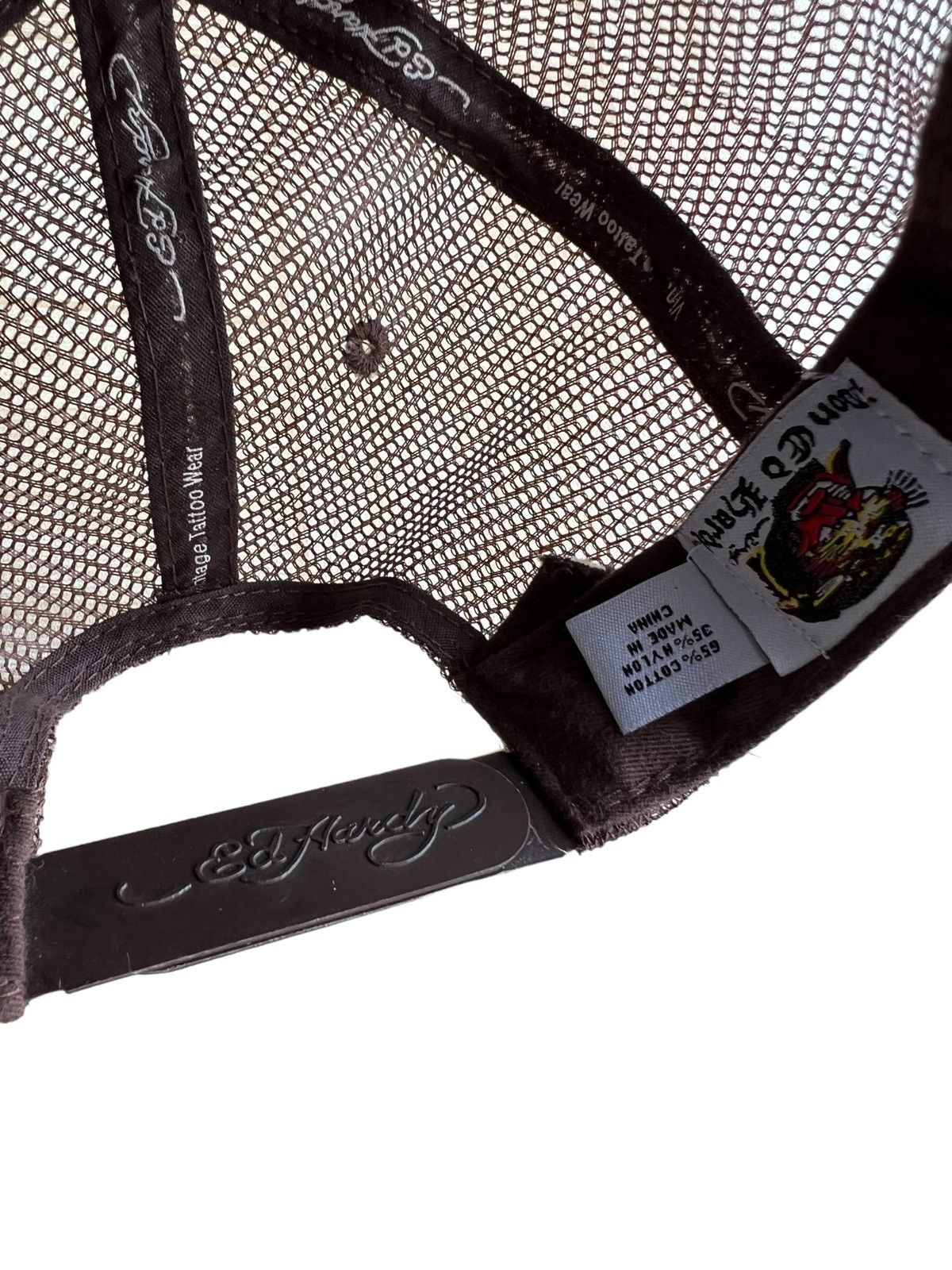 Christian Audigier OG Ed Hardy Swarovski Bling Women & Skulls Mesh Cap Hat Size ONE SIZE - 6 Thumbnail