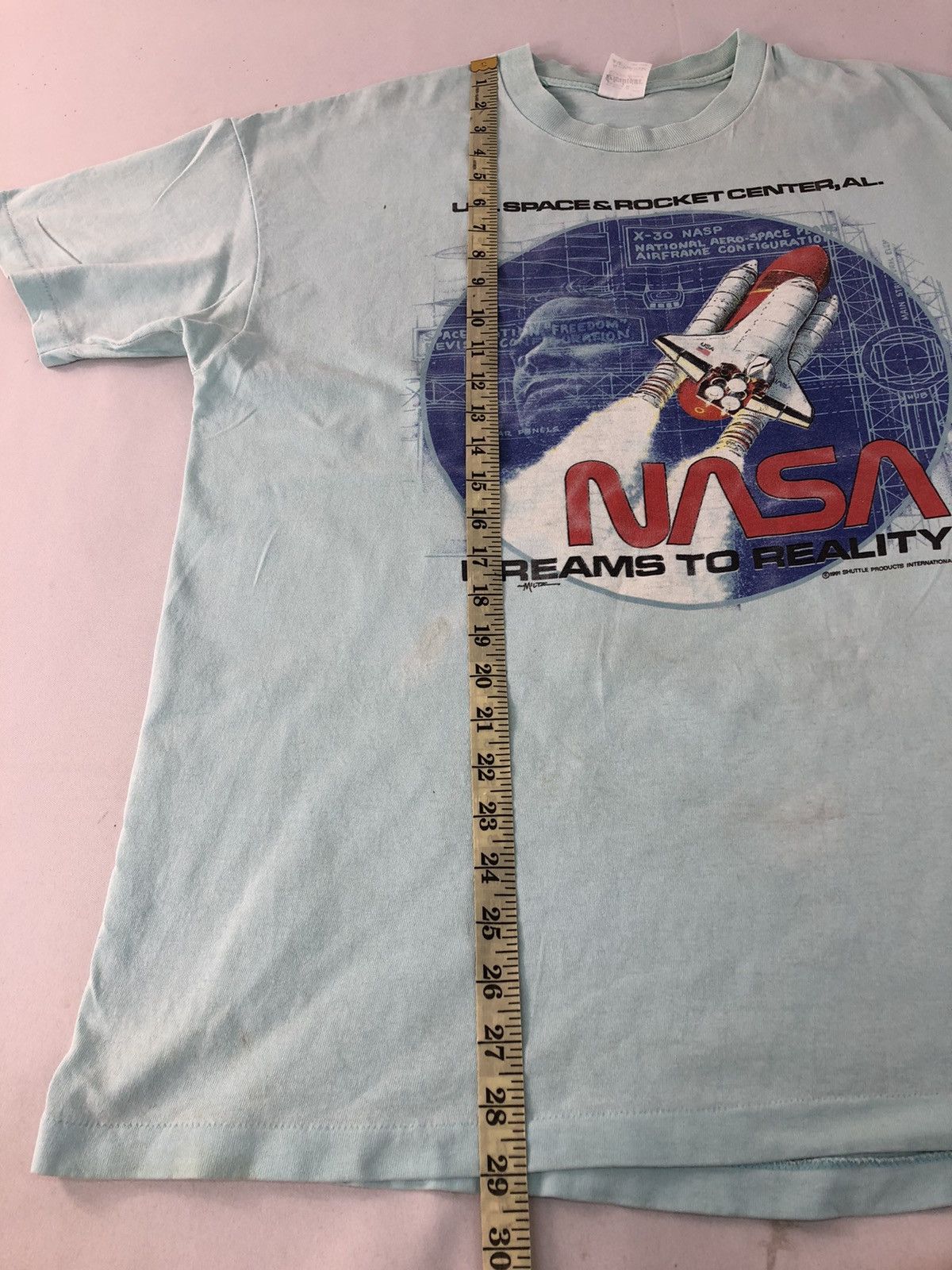 NASA 90s Stedman Tag NASA Shuttle US Space Centre Big Screen Tee Size US XL / EU 56 / 4 - 8 Thumbnail