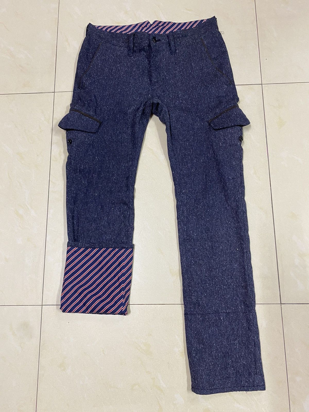 Japanese Brand Salt Pepper Cargo Pants