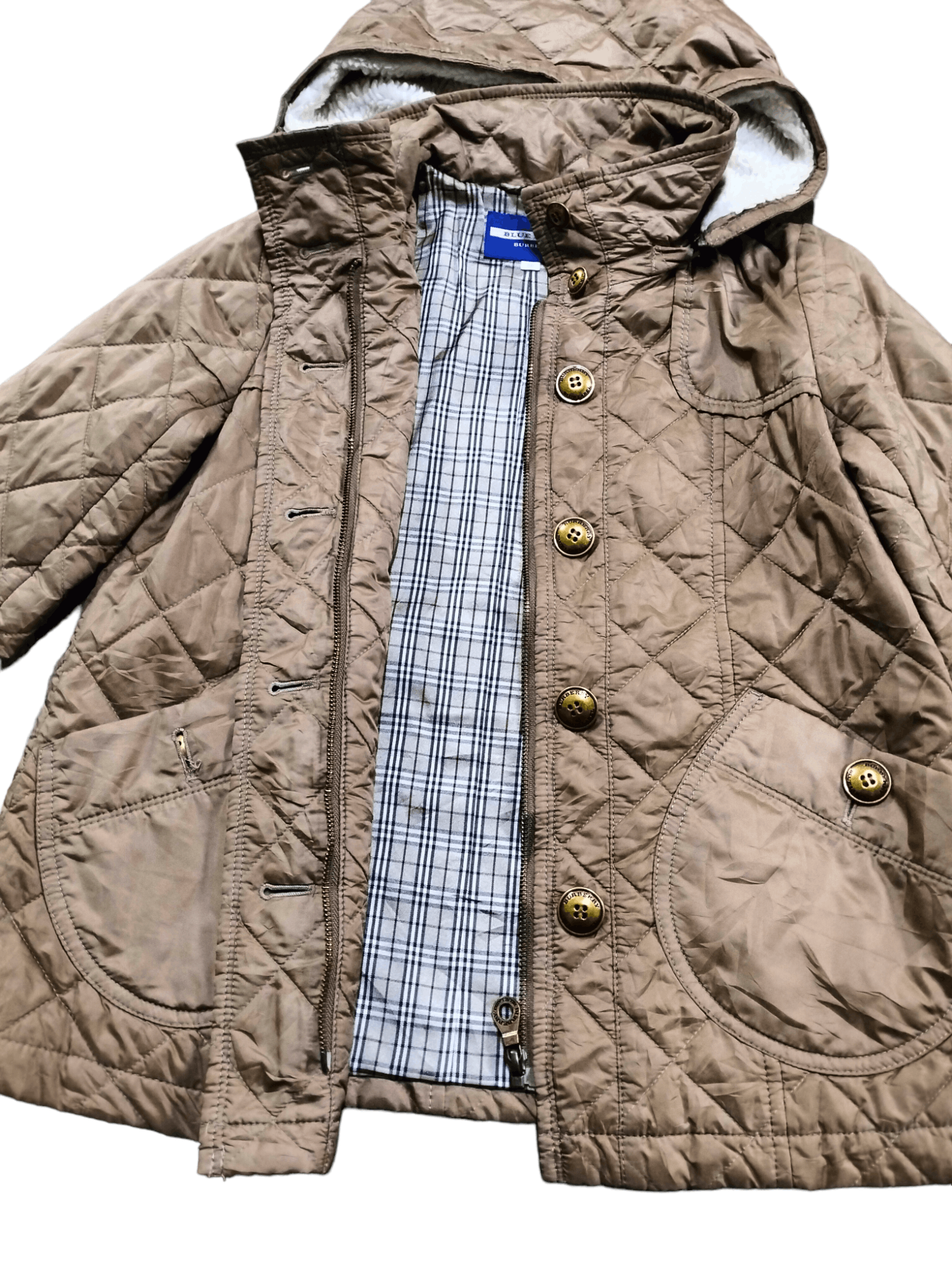 Burberry × Burberry Prorsum Burberry Diamond Quilted Hoddie Zipper Button Jacket Saiz 38 Size S / US 4 / IT 40 - 5 Thumbnail