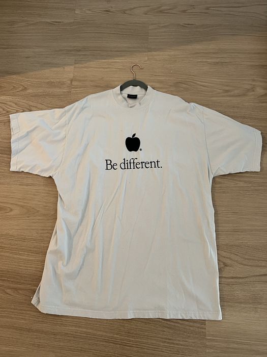 Balenciaga VERY RARE - Balenciaga Apple Be Different t-shirt | Grailed