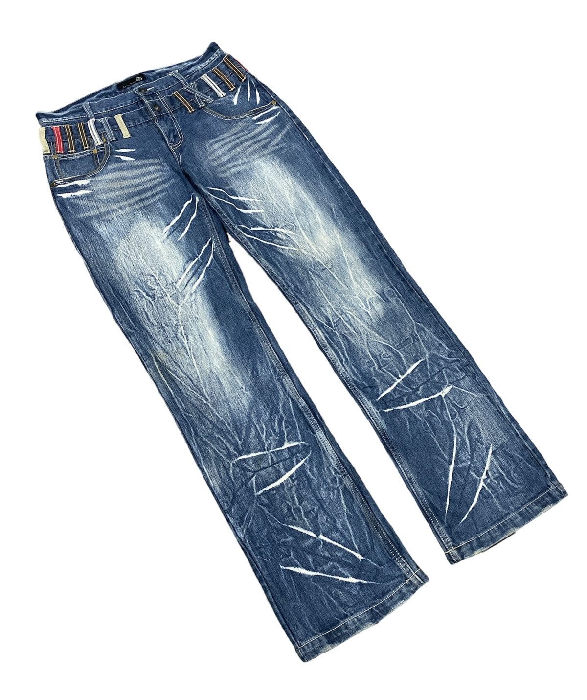 Japanese Brand Double waist Jeans inspired number nine Size US 33 - 3 Thumbnail