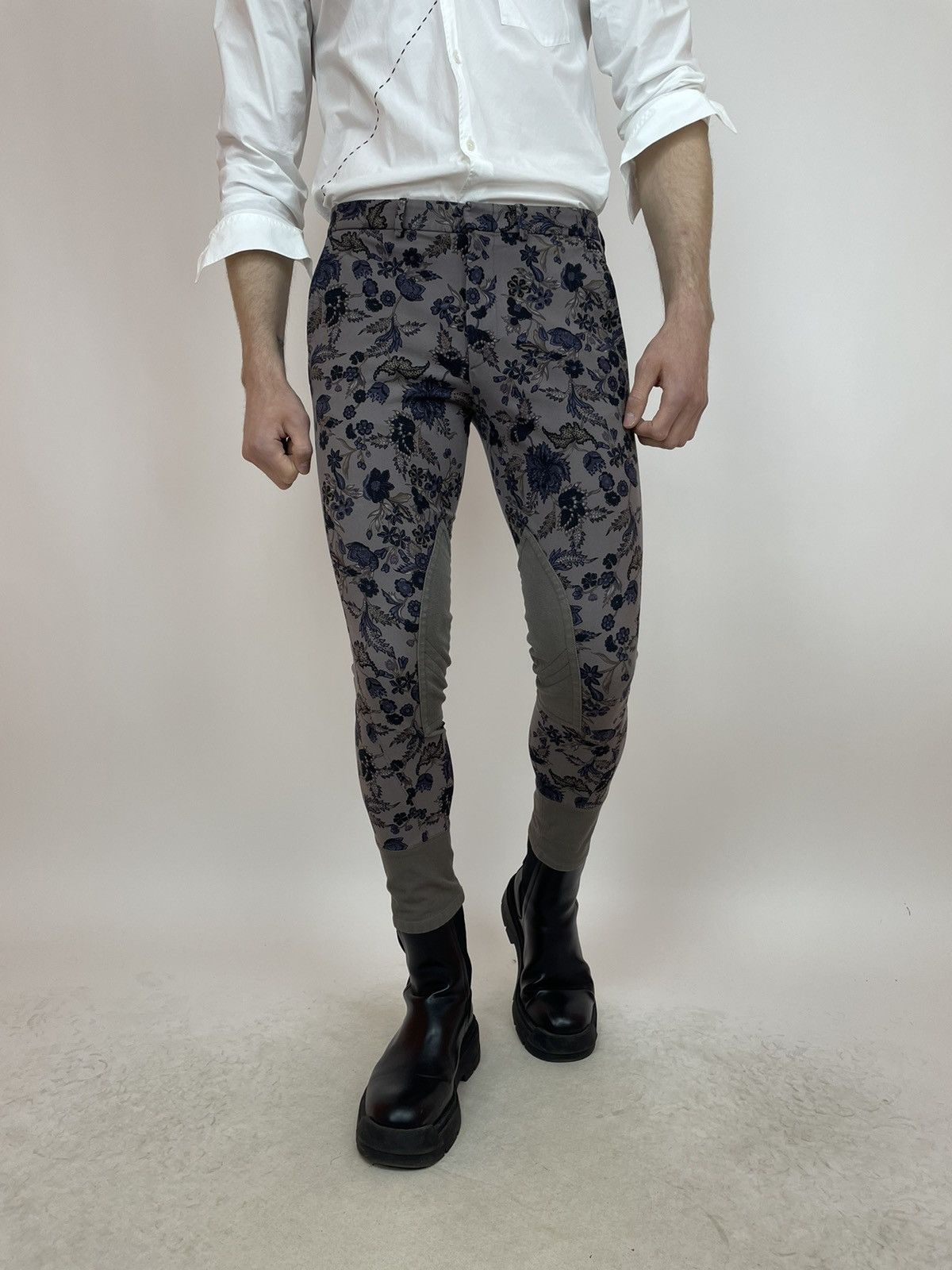 Gucci GUCCI FLORAL CHINO PANTS Super slim 2013/2014 Mens size 48 Size US 31 - 1 Thumbnail