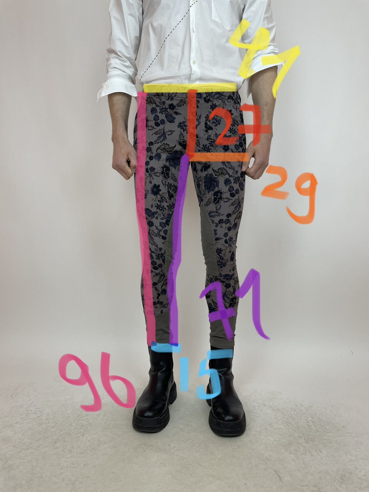 Gucci GUCCI FLORAL CHINO PANTS Super slim 2013/2014 Mens size 48 Size US 31 - 22 Thumbnail