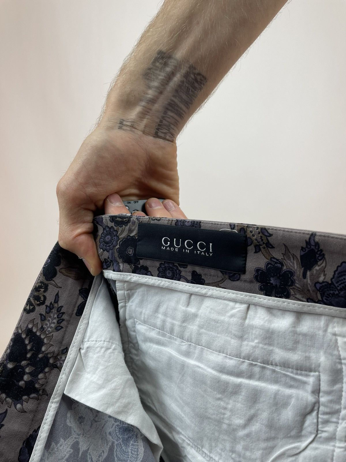 Gucci GUCCI FLORAL CHINO PANTS Super slim 2013/2014 Mens size 48 Size US 31 - 20 Thumbnail