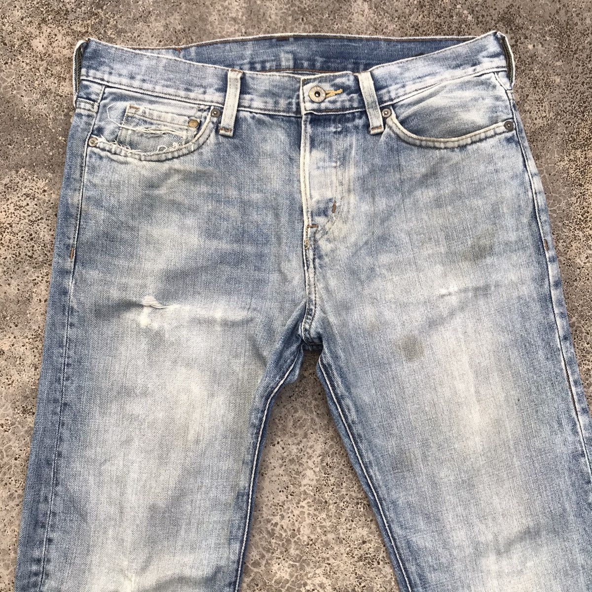 Japanese Brand W32💥Vintage Japanese Brand Faded Blue Wash Jeans Size US 32 / EU 48 - 2 Thumbnail