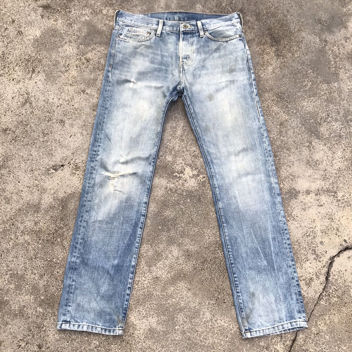 Japanese Brand W32💥Vintage Japanese Brand Faded Blue Wash Jeans Size US 32 / EU 48 - 1 Thumbnail