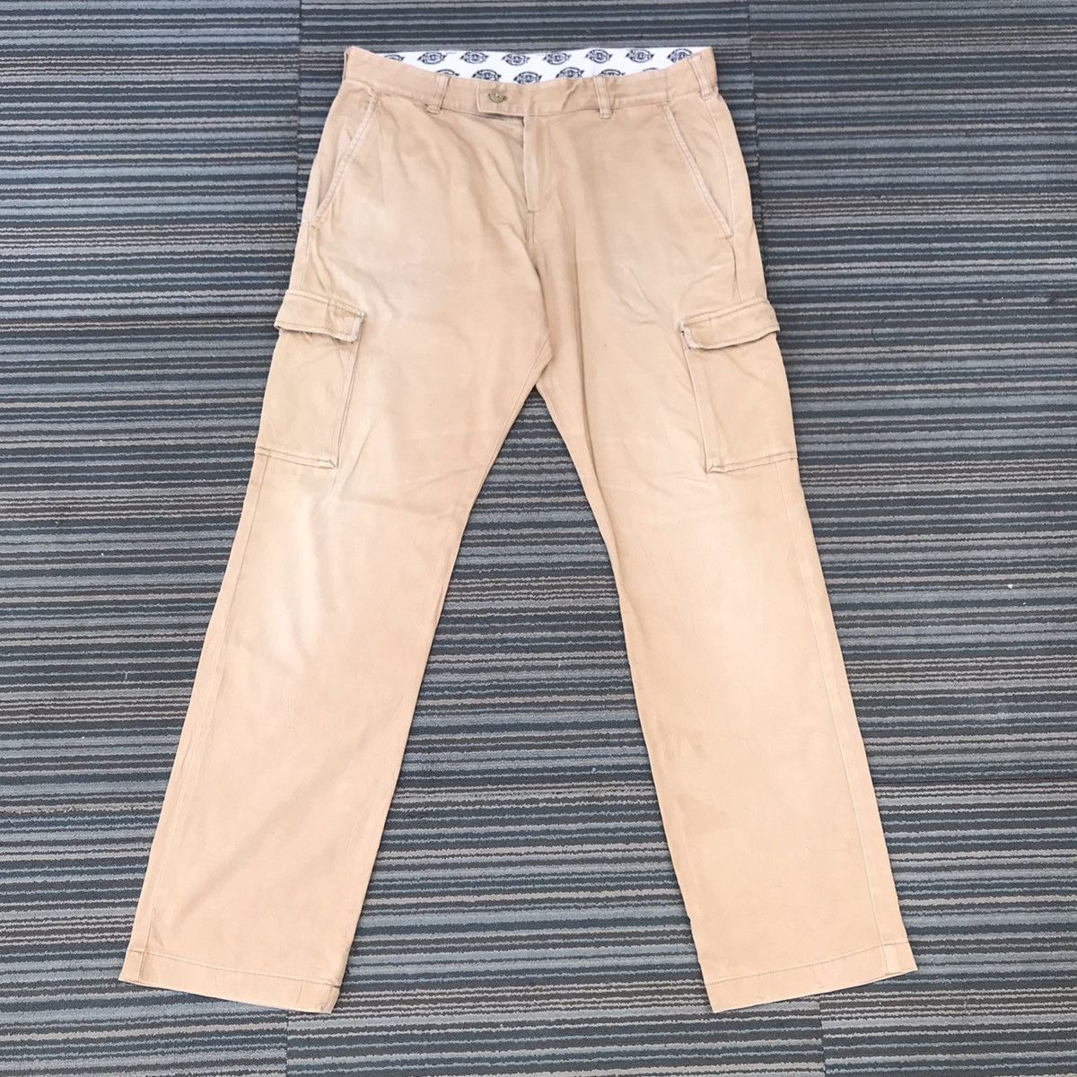 image of Vintage Akm x Dickies Trousers Utility Cargo Pants in Khaki, Men's (Size 32)
