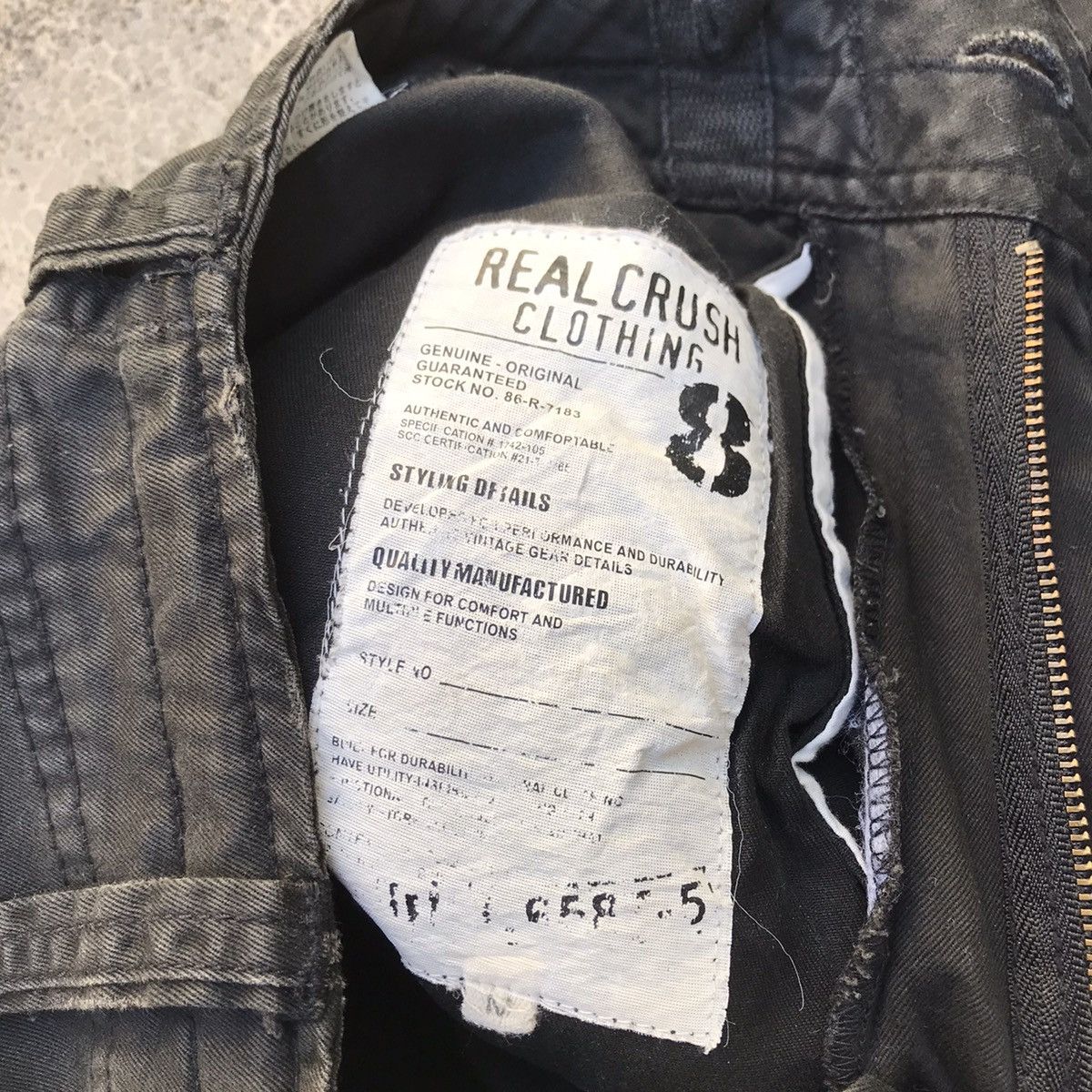 Japanese Brand Real Crush Clothing Faded Big Pocket Tactical Cargo Pants Size US 30 / EU 46 - 14 Thumbnail