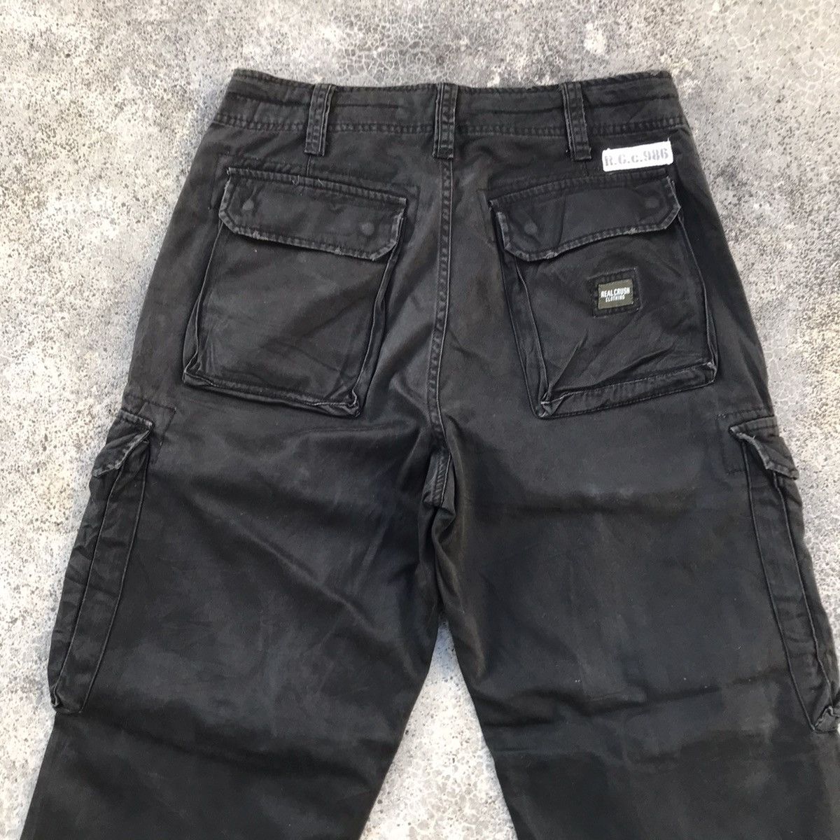 Japanese Brand Real Crush Clothing Faded Big Pocket Tactical Cargo Pants Size US 30 / EU 46 - 17 Thumbnail