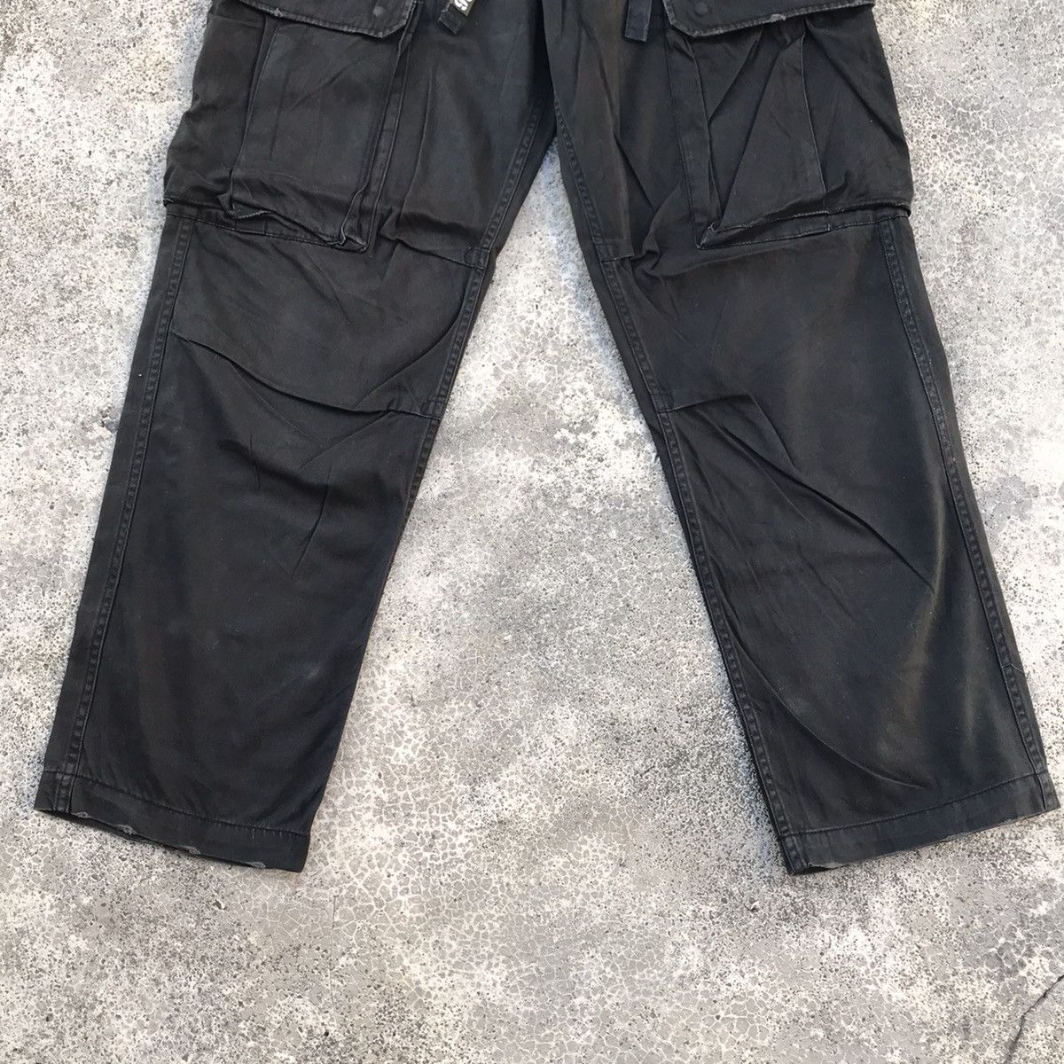 Japanese Brand Real Crush Clothing Faded Big Pocket Tactical Cargo Pants Size US 30 / EU 46 - 3 Thumbnail