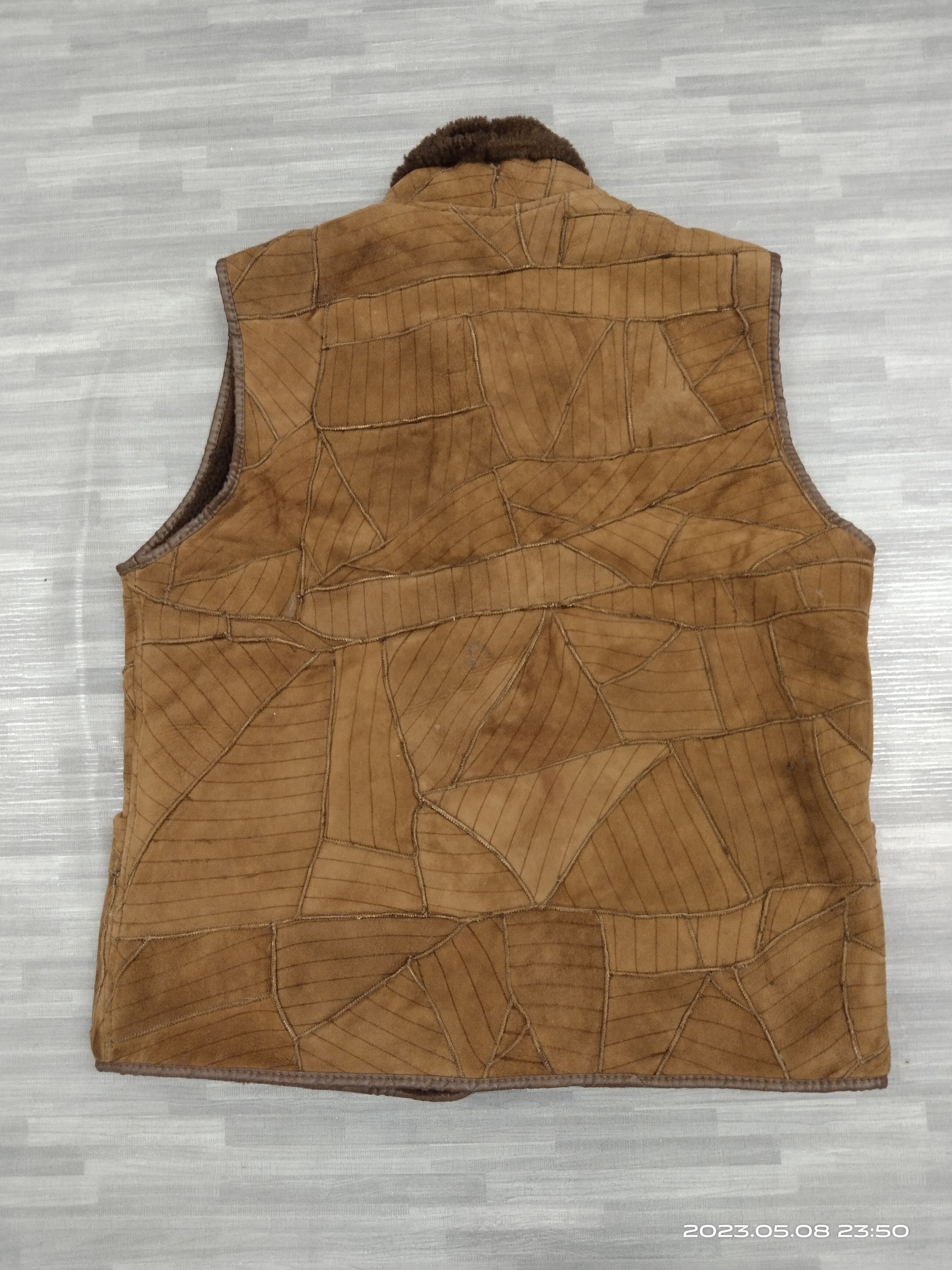 Leather PACTHWORK KAPITAL STYLE LEATHER SHERPA VESTS JACKET Size US M / EU 48-50 / 2 - 4 Thumbnail