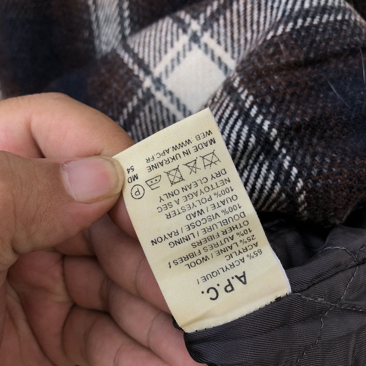 A.P.C. RARE CHECKED TARTAN DESIGN HOODIE JACKET APC JAPAN Size US S / EU 44-46 / 1 - 12 Thumbnail