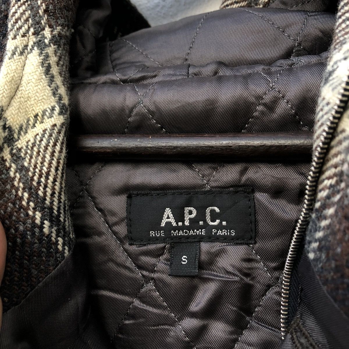A.P.C. RARE CHECKED TARTAN DESIGN HOODIE JACKET APC JAPAN Size US S / EU 44-46 / 1 - 11 Thumbnail