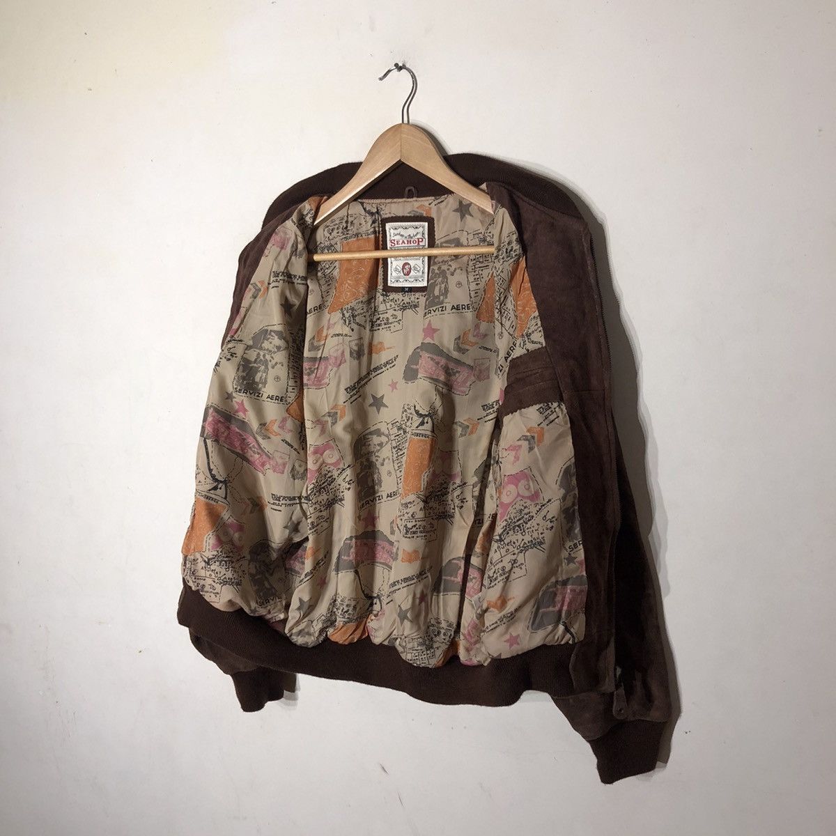 Vintage VINTAGE SUIDE LEATHER JACKET SEASHOP MILITARY DESIGN Size US M / EU 48-50 / 2 - 8 Thumbnail