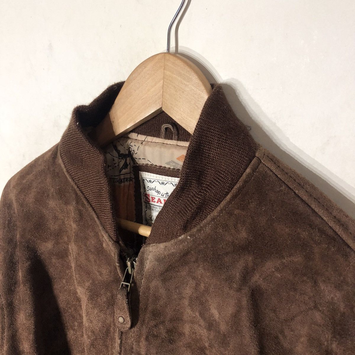 Vintage VINTAGE SUIDE LEATHER JACKET SEASHOP MILITARY DESIGN Size US M / EU 48-50 / 2 - 6 Thumbnail