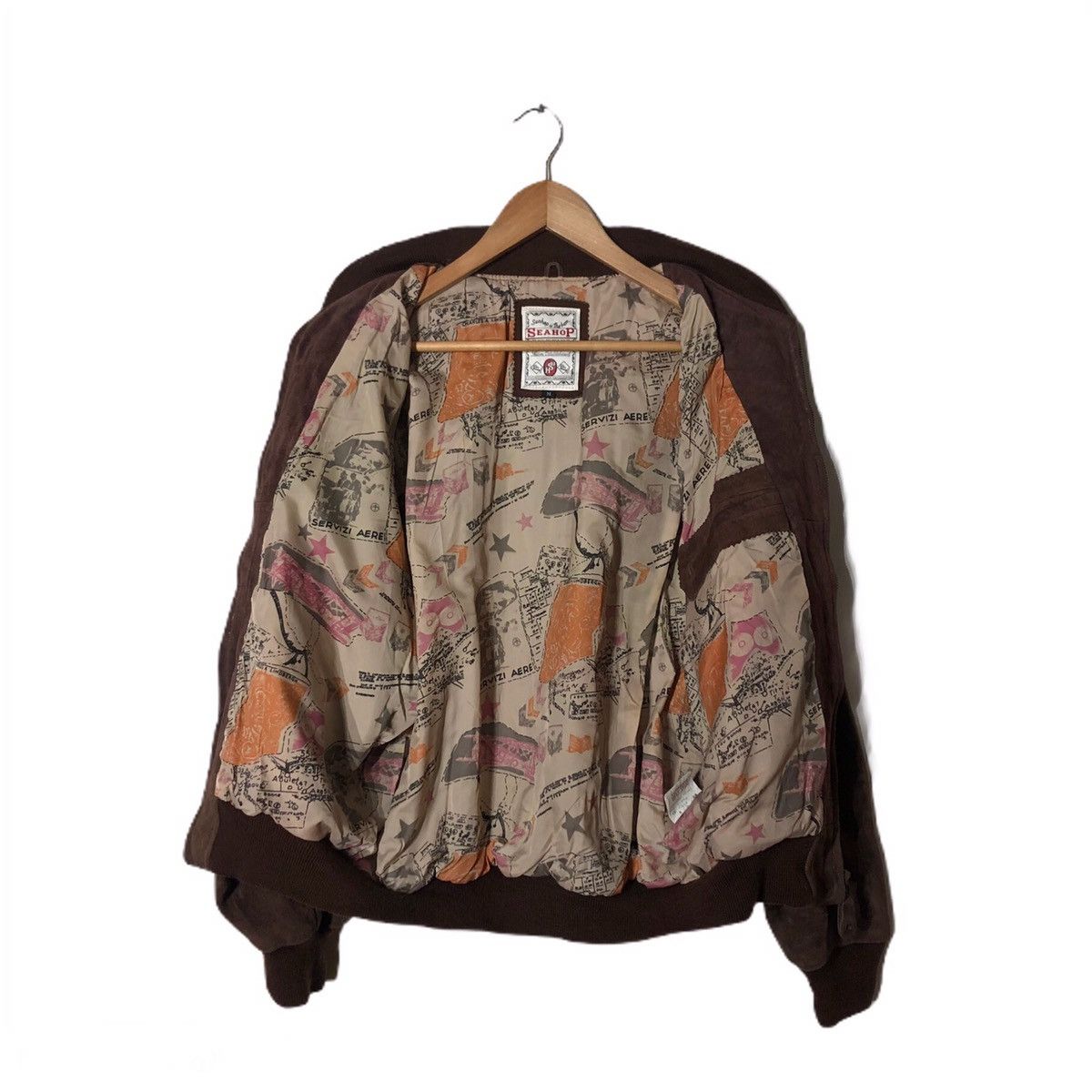 Vintage VINTAGE SUIDE LEATHER JACKET SEASHOP MILITARY DESIGN Size US M / EU 48-50 / 2 - 1 Thumbnail