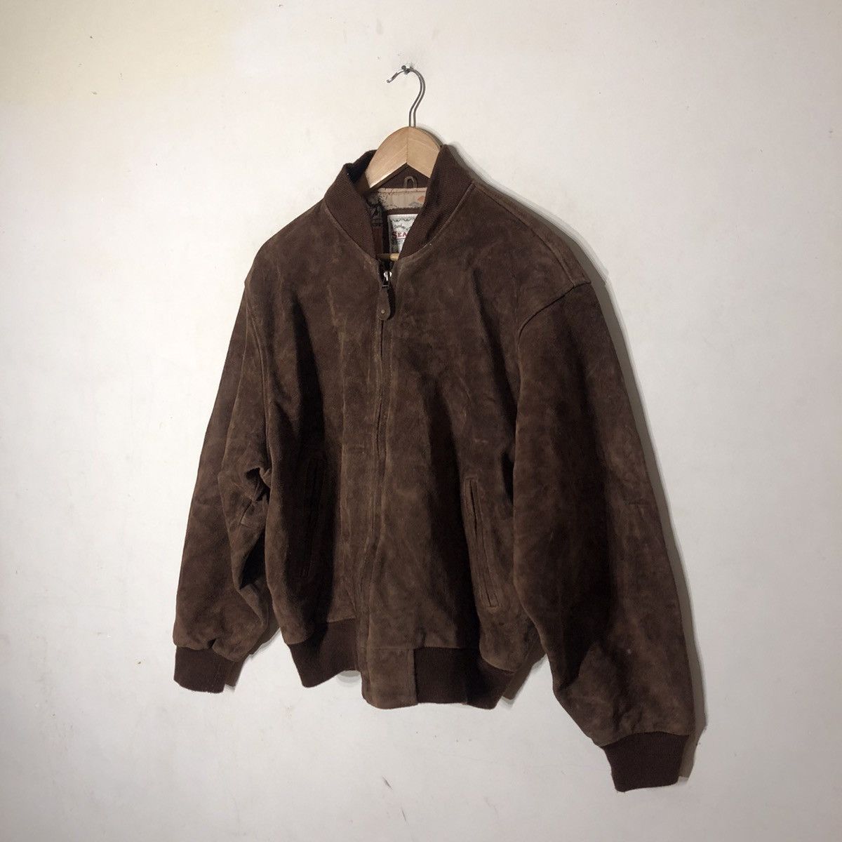 Vintage VINTAGE SUIDE LEATHER JACKET SEASHOP MILITARY DESIGN Size US M / EU 48-50 / 2 - 3 Thumbnail