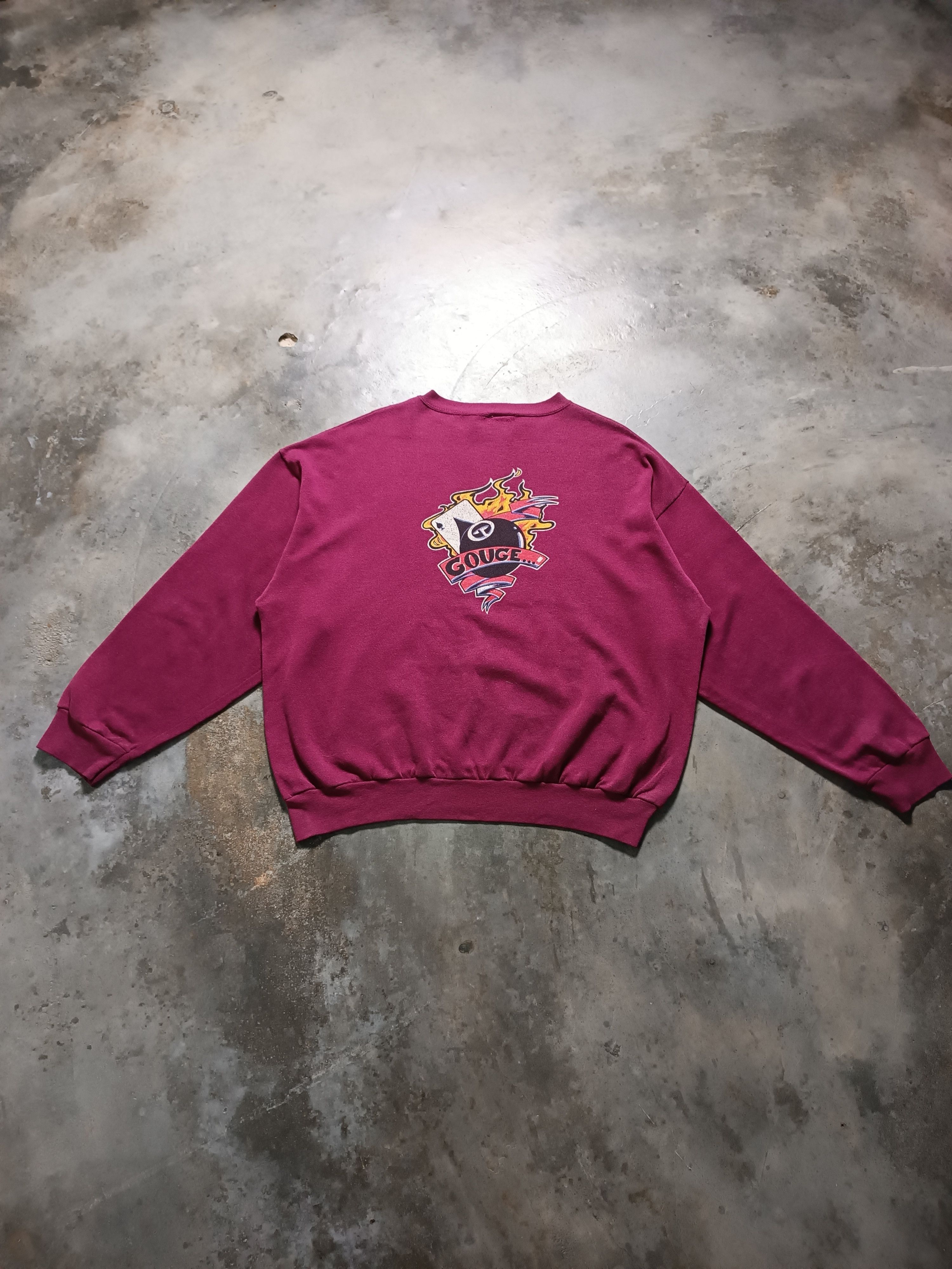 Vintage Vintage 90's Gouge Skateboard Sweatshirt Size US XL / EU 56 / 4 - 1 Thumbnail