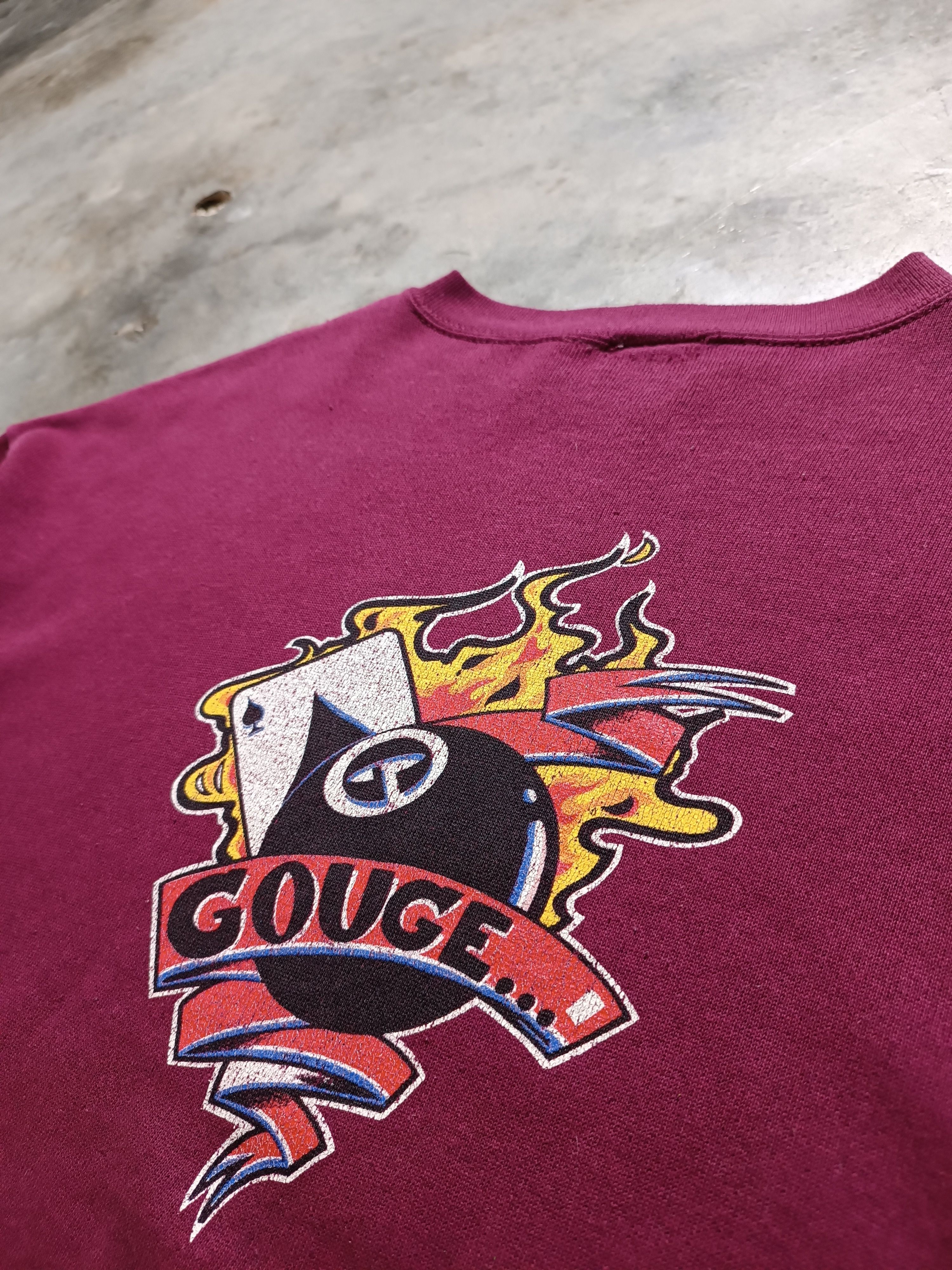 Vintage Vintage 90's Gouge Skateboard Sweatshirt Size US XL / EU 56 / 4 - 3 Thumbnail