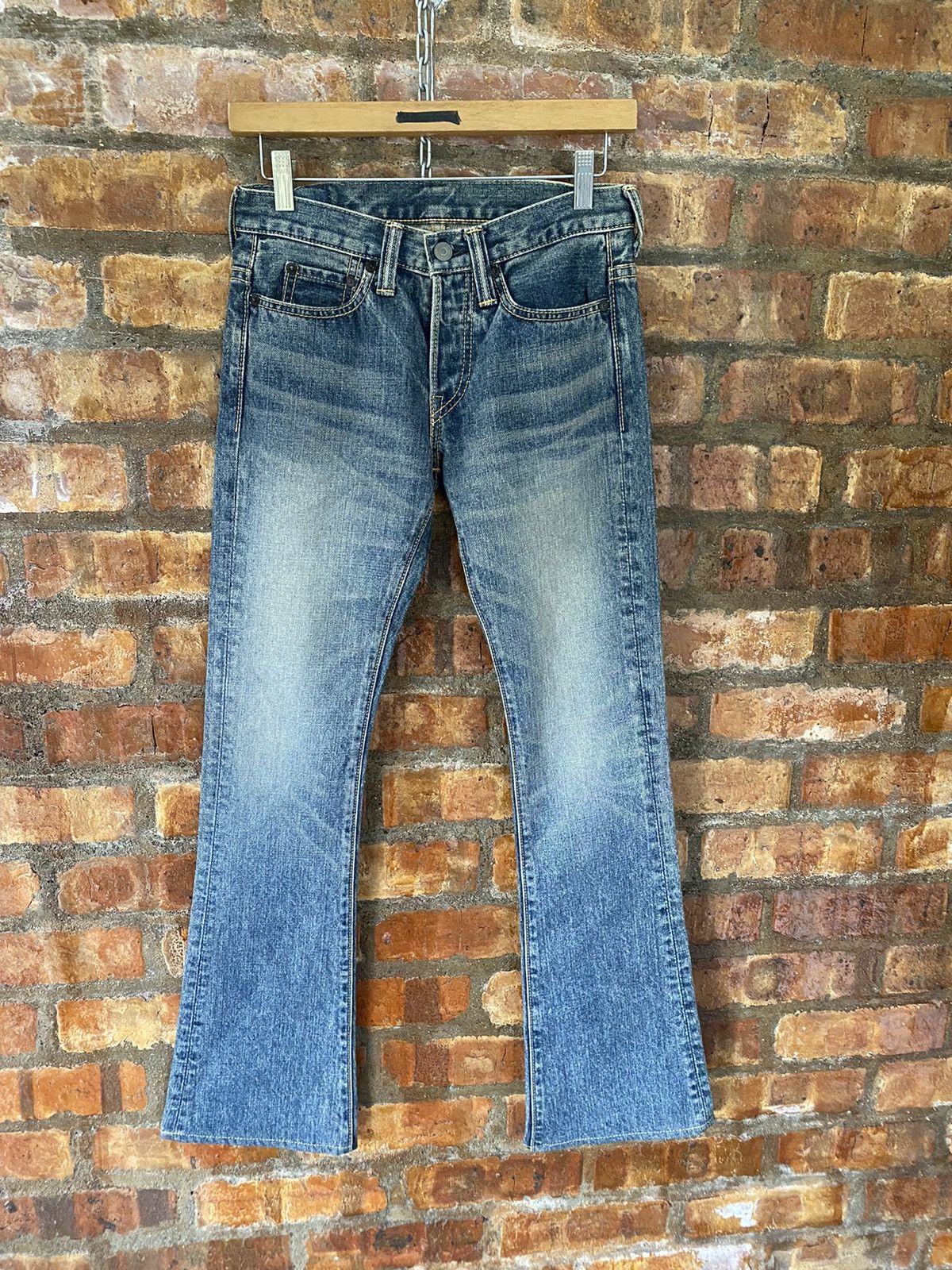 Sugar Cane 90s Full Count Mud wash flare denim Size 27" / US 4 / IT 40 - 2 Thumbnail