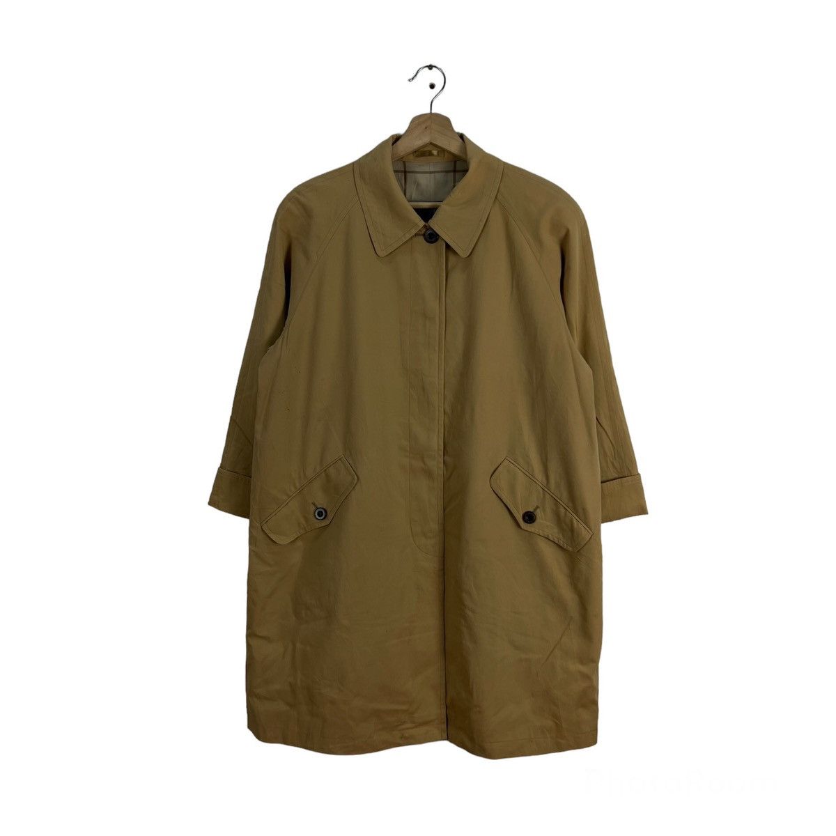 Burberry VINTAGE BURBERRYS LONG COAT JACKET TARTAN DESIGN LINING Size M / US 6-8 / IT 42-44 - 1 Thumbnail