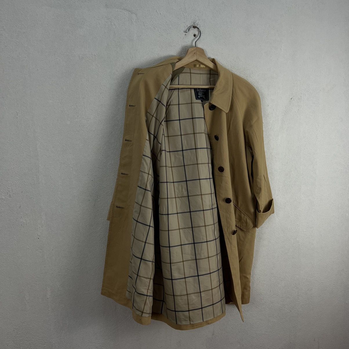 Burberry VINTAGE BURBERRYS LONG COAT JACKET TARTAN DESIGN LINING Size M / US 6-8 / IT 42-44 - 9 Thumbnail