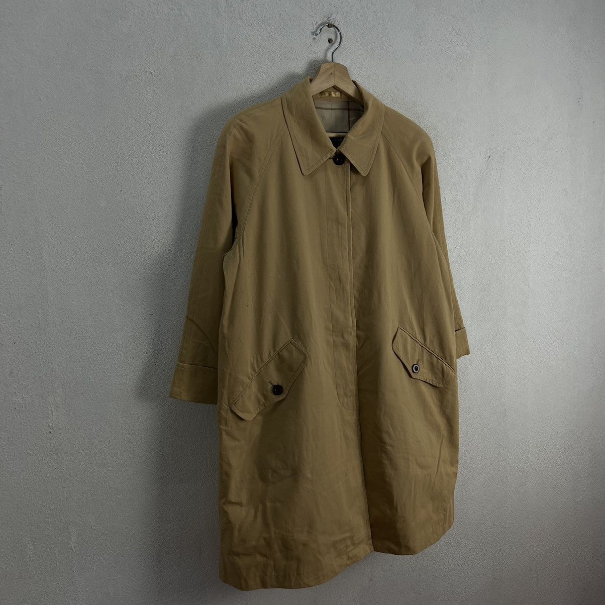 Burberry VINTAGE BURBERRYS LONG COAT JACKET TARTAN DESIGN LINING Size M / US 6-8 / IT 42-44 - 3 Thumbnail