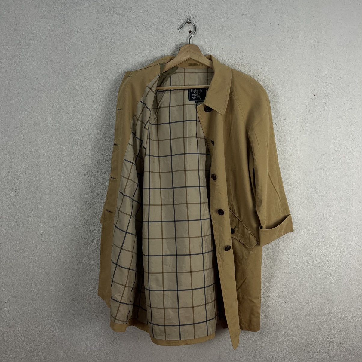 Burberry VINTAGE BURBERRYS LONG COAT JACKET TARTAN DESIGN LINING Size M / US 6-8 / IT 42-44 - 8 Thumbnail