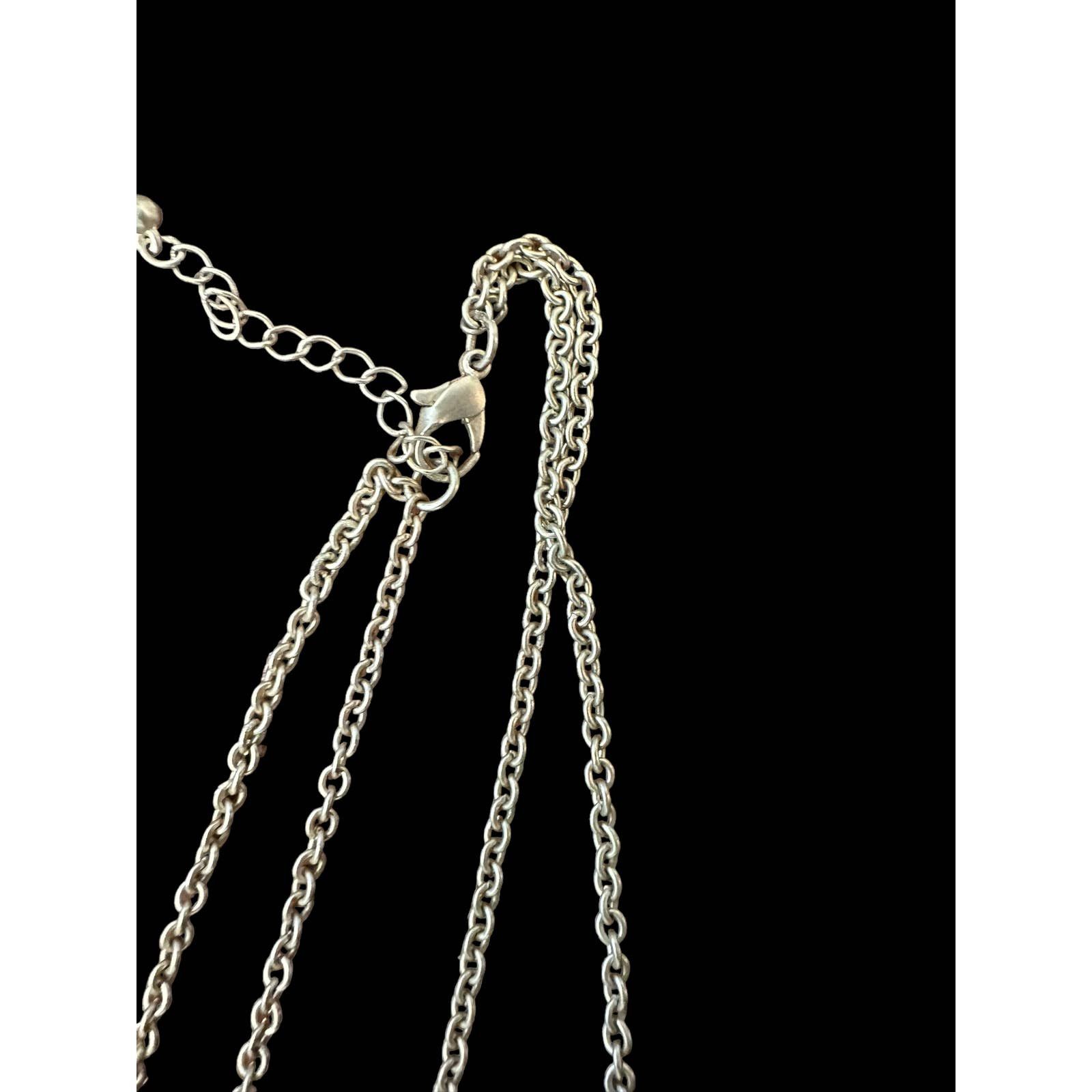 Vintage Double Strand Long Matte Gold Tone Necklace Size ONE SIZE - 3 Thumbnail