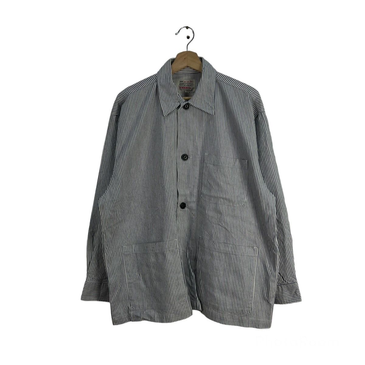 VINTAGE DOWNINGS JAPAN STRIPED HIKORY CHORE JACKET