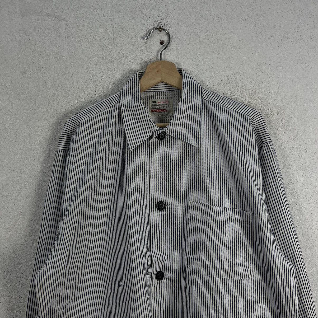Japanese Brand VINTAGE DOWNINGS JAPAN STRIPED HIKORY CHORE JACKET Size US M / EU 48-50 / 2 - 3 Thumbnail