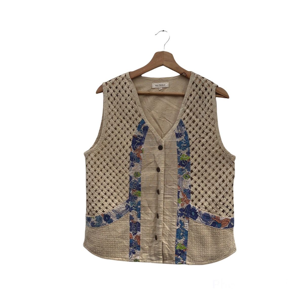 Japanese Brand VINTAGE NON MOLLARE VEST INSPIRED BY KAPITAL JAPAN Size US M / EU 48-50 / 2 - 1 Thumbnail