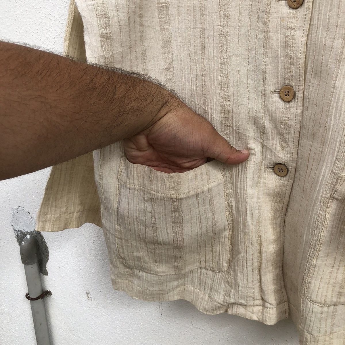 Japanese Brand VINTAGE PLEATED DESIGN PINA KUUS INSPIRED BY ISSEY MIYAKE Size US M / EU 48-50 / 2 - 5 Thumbnail