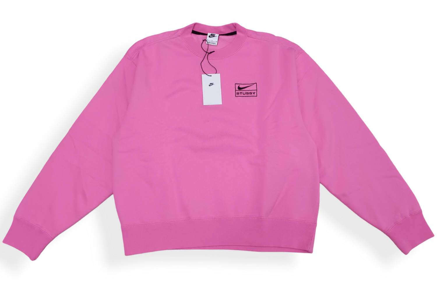 Nike Rare Nike x Stussy NRG BR Crew Fleece Pink | Grailed