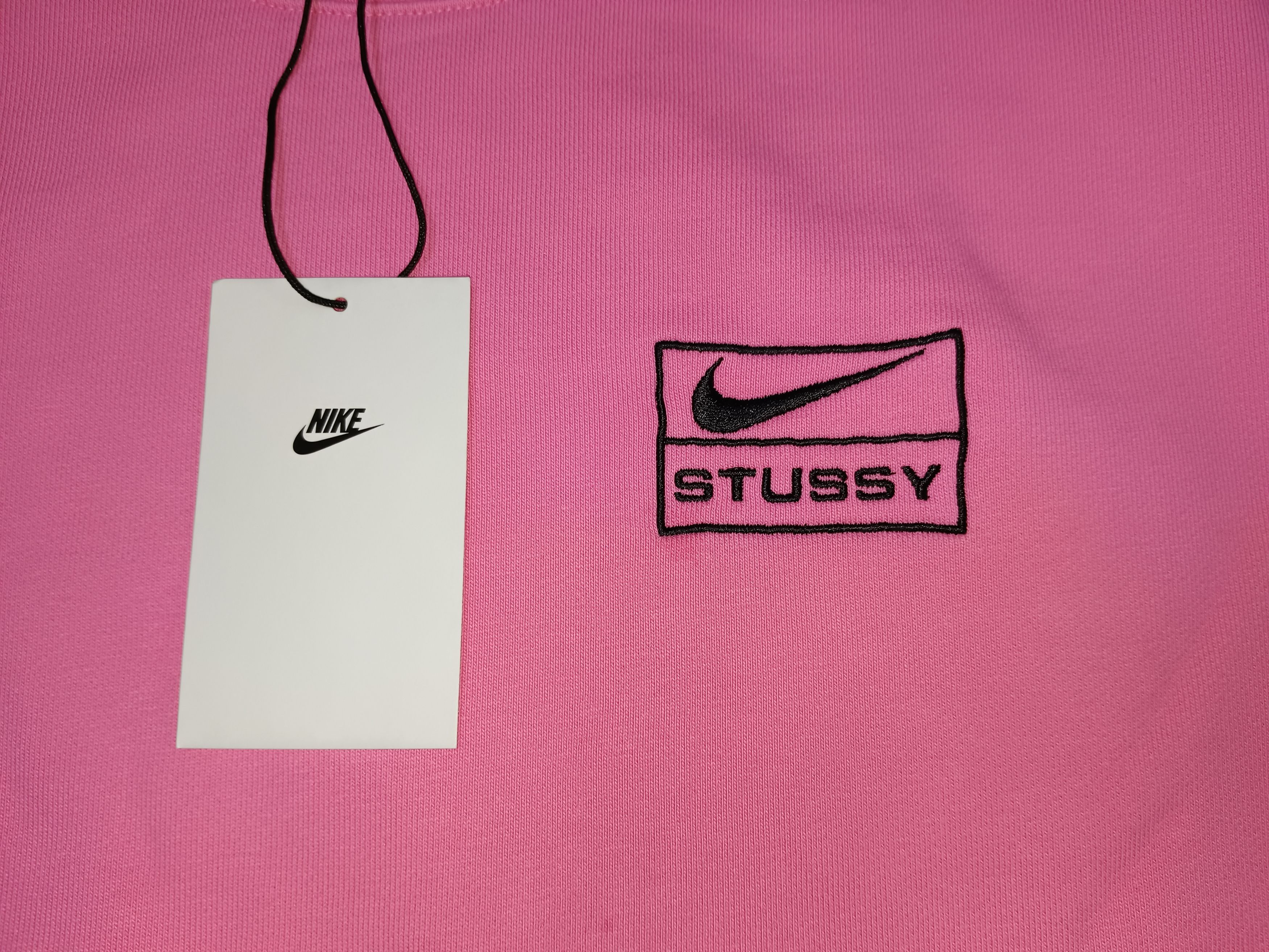 Hypebeast Rare Nike x Stussy NRG BR Crew Fleece Pink Size US M / EU 48-50 / 2 - 2 Thumbnail