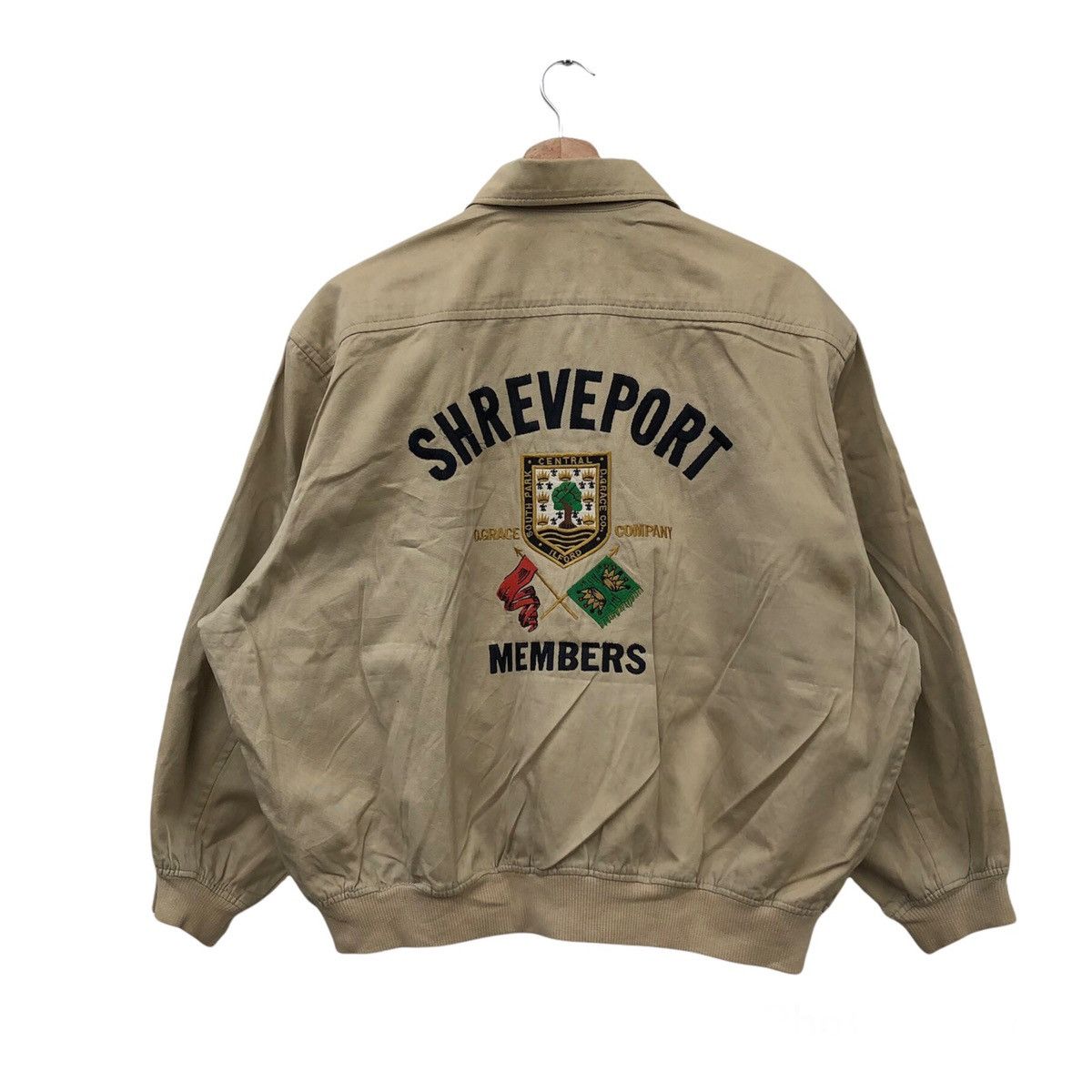 Japanese Brand BOMBER JACKET BIG LOGO SHREVEPORT MEMBERS D GRACE COMPANY Size US M / EU 48-50 / 2 - 1 Thumbnail