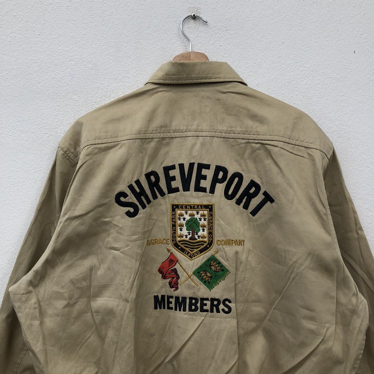 Japanese Brand BOMBER JACKET BIG LOGO SHREVEPORT MEMBERS D GRACE COMPANY Size US M / EU 48-50 / 2 - 7 Thumbnail