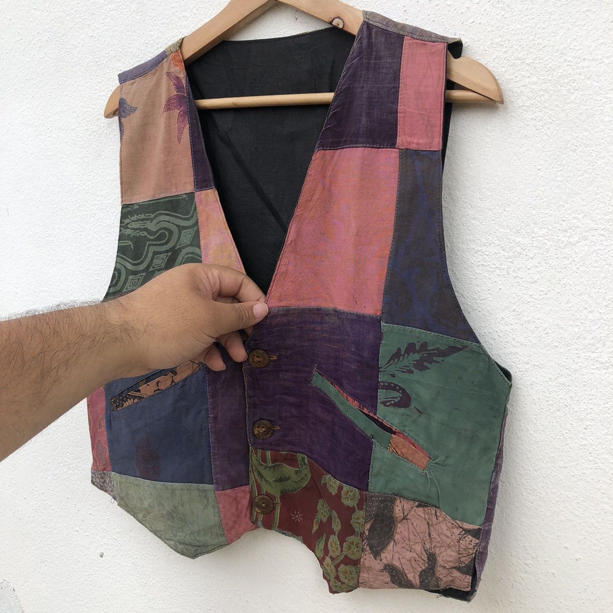 Japanese Brand VINTAGE PATCHWORK VEST BLUE BAMBOO NEW YORK- TOKYO Size US M / EU 48-50 / 2 - 6 Thumbnail