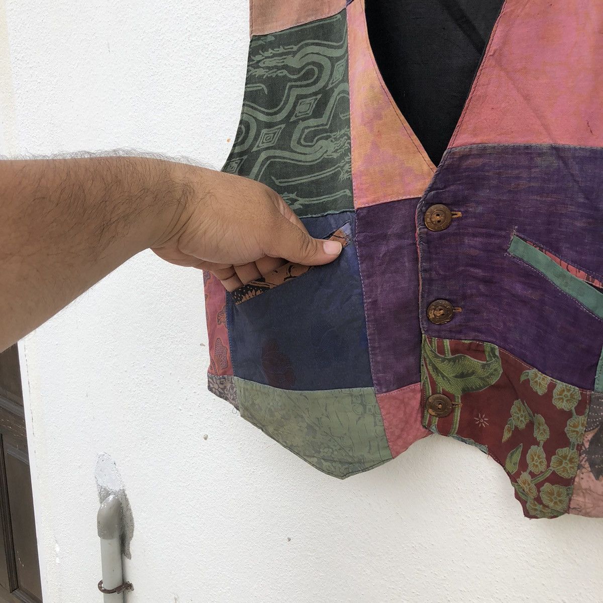 Japanese Brand VINTAGE PATCHWORK VEST BLUE BAMBOO NEW YORK- TOKYO Size US M / EU 48-50 / 2 - 5 Thumbnail