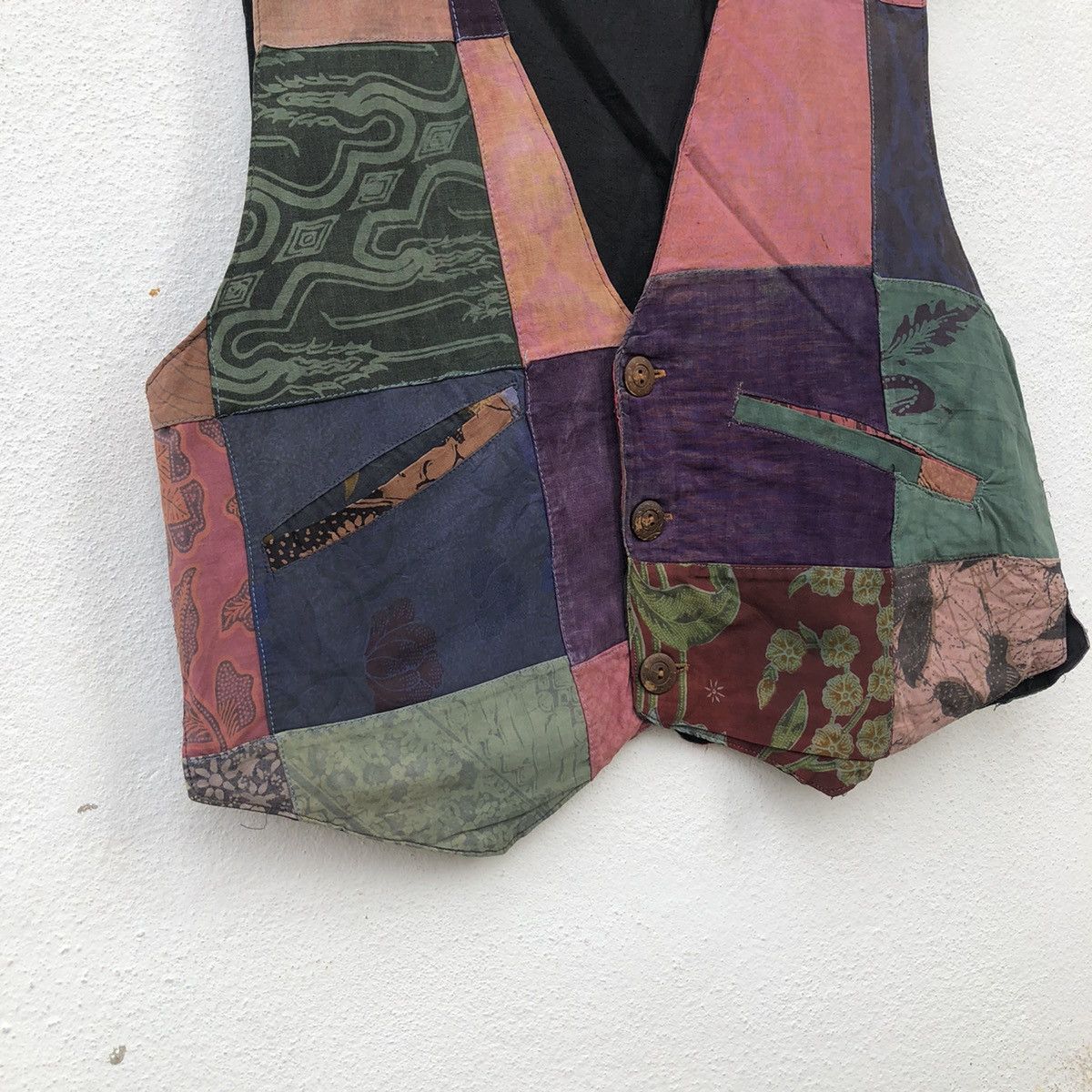 Japanese Brand VINTAGE PATCHWORK VEST BLUE BAMBOO NEW YORK- TOKYO Size US M / EU 48-50 / 2 - 4 Thumbnail