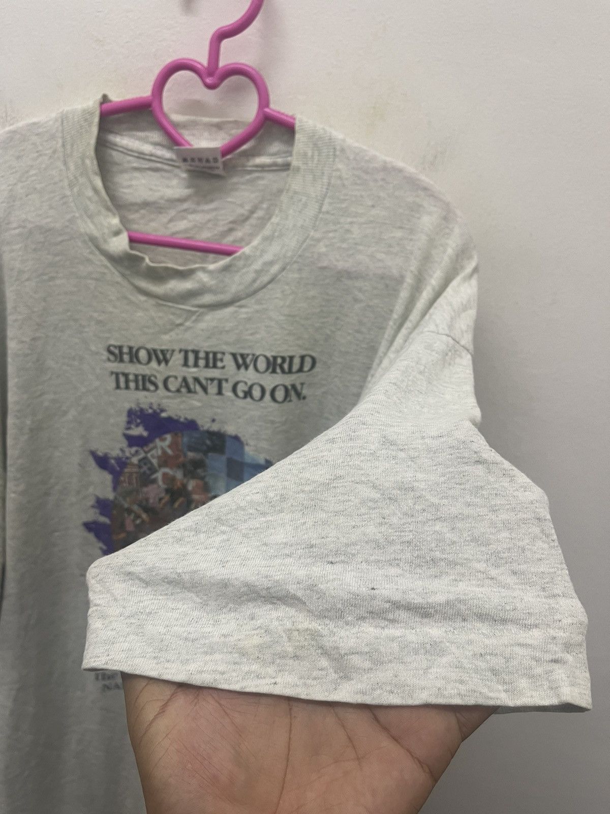 Fruit Of The Loom Rare 90s Vintage Entire NAMES Project AIDS Memorial Quilt Size US XL / EU 56 / 4 - 3 Thumbnail