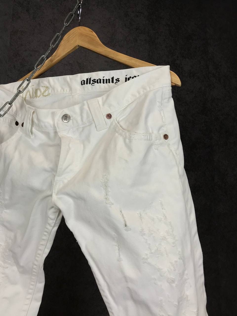 Allsaints Allsaints luxury streetwear distressed denim jeans Size US 32 / EU 48 - 2 Thumbnail