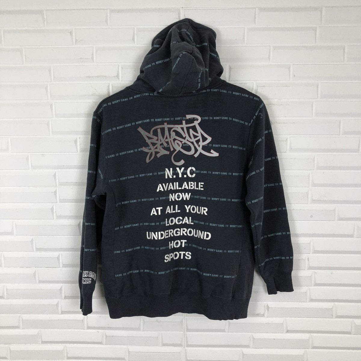 Japanese Brand BOBBY GANGS HOODIE SWEATER BIG LOGO SKATEBOARD STYLE Size US S / EU 44-46 / 1 - 7 Thumbnail