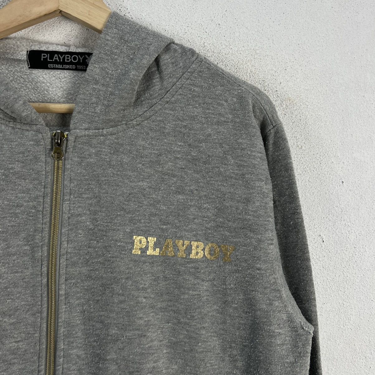 Japanese Brand VINTAGE PLAYBOY HOODIE BIG LOGO Size US L / EU 52-54 / 3 - 4 Thumbnail