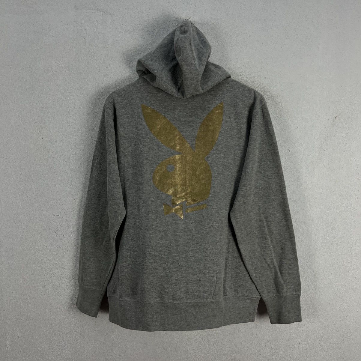 Japanese Brand VINTAGE PLAYBOY HOODIE BIG LOGO Size US L / EU 52-54 / 3 - 6 Thumbnail