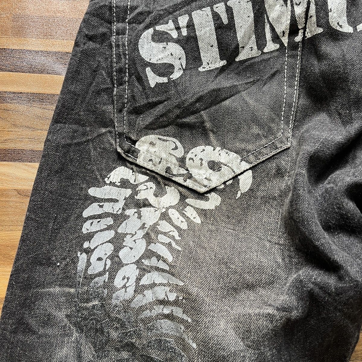 Japanese Brand × Seditionaries Seditionaries Japanese Denim Straight Cut Printed Back Size US 32 / EU 48 - 12 Thumbnail