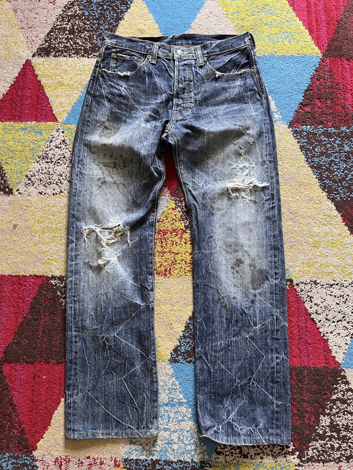 Eternal × Japanese Brand Stone Wash ETERNAL Distressed Denim Made In Japan Size US 32 / EU 48 - 15 Thumbnail